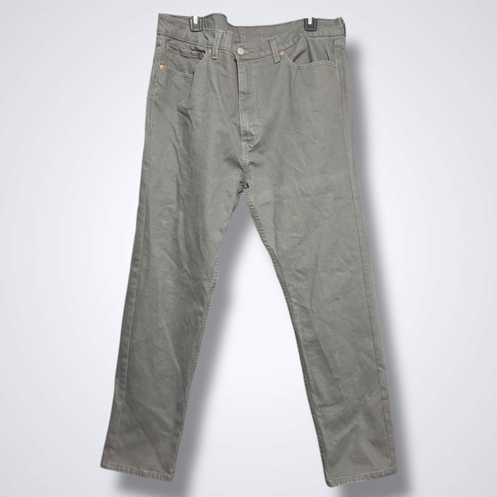 Levis 505 Jeans Mens 40 X 30 Solid Gray Denim Pants Straight Fit Y2K Skater